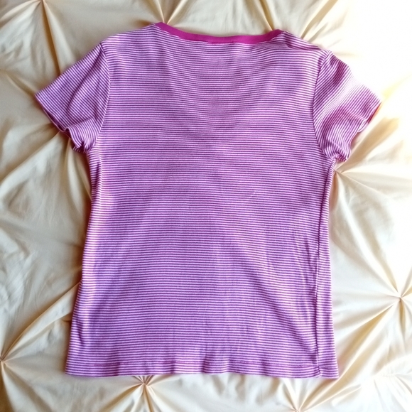 Stripped Pink Ralph Lauren T-shirt - Picture 2 of 4